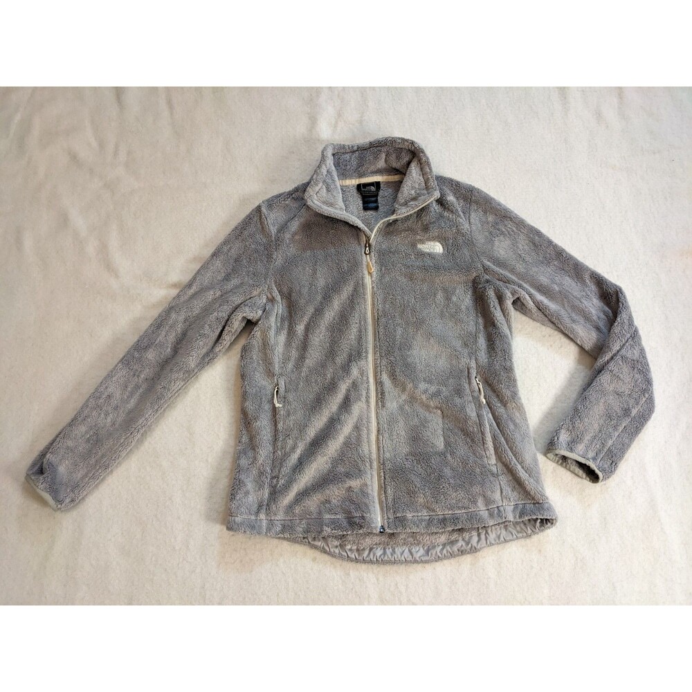 The North Face Full Zip Fleece Soft Jacket Women's Large Gray Fall & Winter